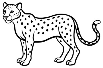Graceful Cheetah Vector