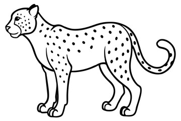 Graceful Cheetah Vector