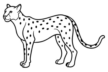 Graceful Cheetah Vector