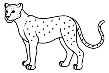 Graceful Cheetah Vector