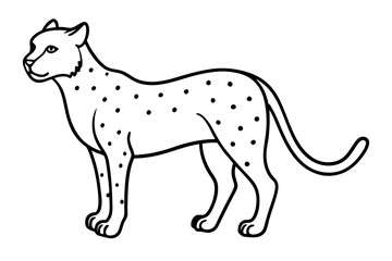 Graceful Cheetah Vector