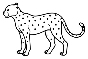 Graceful Cheetah Vector