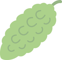 柔らかい色の野菜イラスト　ゴーヤ