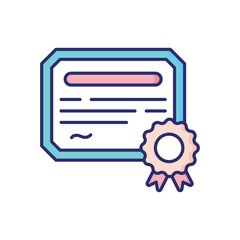 Certificate  Vector icon