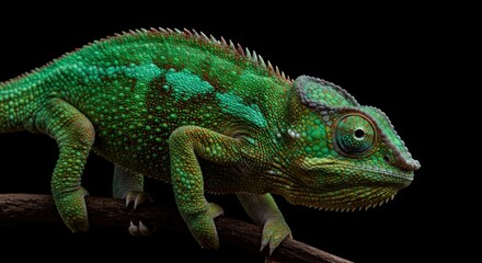 Obraz premium Chameleon with Vibrant Shifting Skin Colors