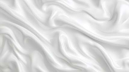 Obraz premium Dynamic particle wave white PowerPoint background for annual reports, abstract data flow design with ultra-subtle gray elements