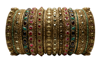 bangles on white background