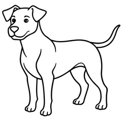 Abstract Dog Line Drawing