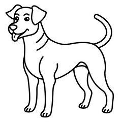 Abstract Dog Line Drawing