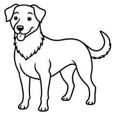 Abstract Dog Line Drawing