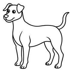 Abstract Dog Line Drawing