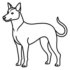 Abstract Dog Line Drawing