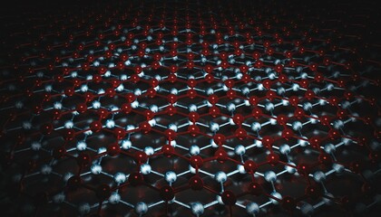 Fototapeta premium Carbon cloth, nanomaterial structure, Nanotubes modern technologies, graphene molecular structure, carbon fiber, 3D rendering