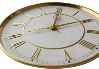 clock on white background