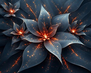Fototapeta premium Abstract floral fractal art
