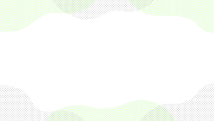 かわいい雲のイラストフレーム　グレー　緑
