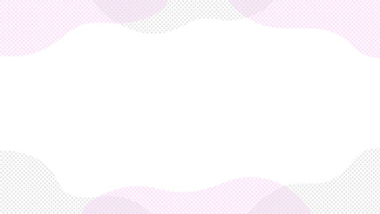 かわいい雲のイラストフレーム　グレー　紫