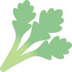 Obraz premium 柔らかい色の野菜イラスト 春菊