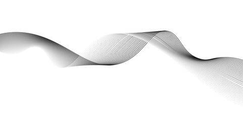 Background texture and pattern Image,Technology, digital, communication, science,music concept vector background illustrationAbstract black wave blend line pattern illustration design on transparent b