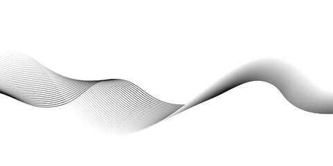 Background texture and pattern Image,Technology, digital, communication, science,music concept vector background illustrationAbstract black wave blend line pattern illustration design on transparent b