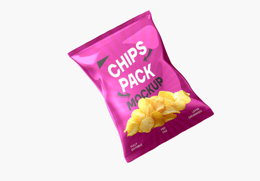 Potato Chips Packaging Mockup