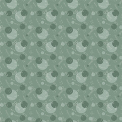 Seamless pattern with crochet hook and knitting tools color. Illustration for your projects.
