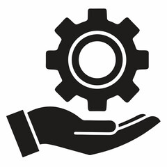 hand holding gear