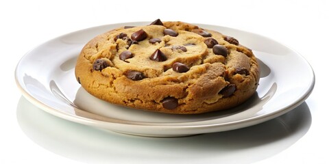 Surreal Chocolate Chip Cookie Photography: Dreamy Plate, Melted Chocolate, Galaxy Swirl