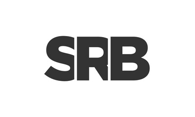 SRB logo design template with strong and modern bold text. Initial based vector logotype featuring simple and minimal typography. Trendy company identity.