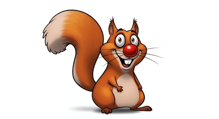 Animated squirrel cartoon illustration