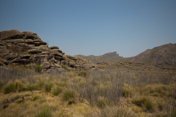 mountain landscape with blue sky