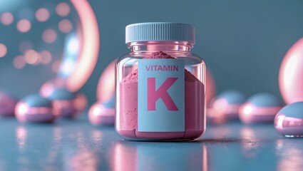 Vitamin K2 Powder. Dietary Supplement, Vitamins, and Tablets. K2 Vitamin Powder. Health Care. Healthy Lifestyle. Vitamin K2 Deficiency.