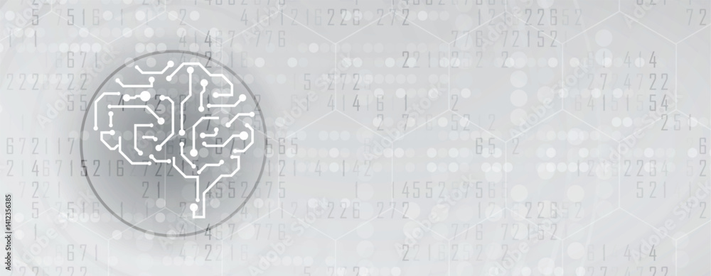 Poster artificial intelligence science concept
