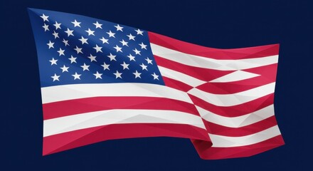 Fototapeta premium Stylized American Flag Illustration