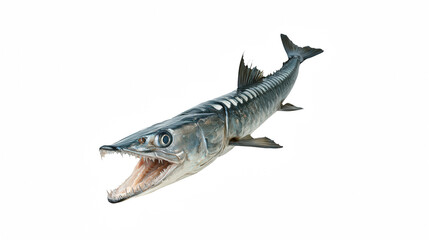Naklejka premium a fish with its mouth open on a transparent background, PNG image, PNG file, Generative art.