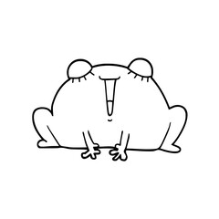 cartoon illustration of  frog