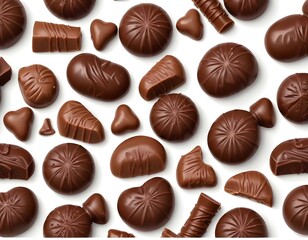 Obraz premium Chocolate candy isolated on white background