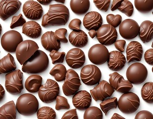 Fototapeta premium Chocolate candy isolated on white background