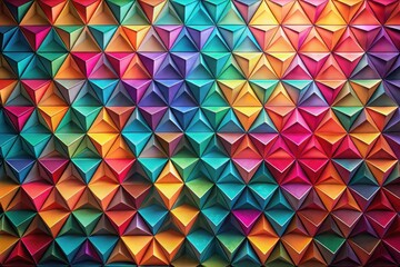 Colorful abstract geometric pattern with seamless triangle and square shapes