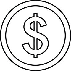 dollar sing icon vector illustration