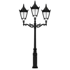 Obraz premium Street lights on a white 