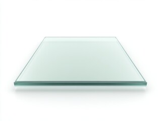 Clear glass tabletop, studio shot, white background, product display
