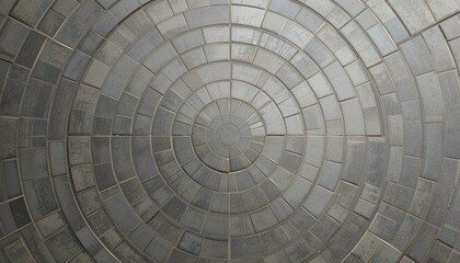 Naklejka premium Geometric pattern design modern architecture image content circular tile layout aerial view minimalist concept for enhanced aesthetics