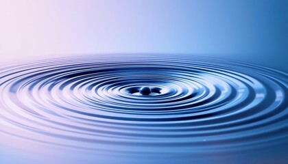 Fototapeta premium Water ripple effect in tranquil blue environment abstract visual representation calm atmosphere close-up perspective for relaxation and mindfulness