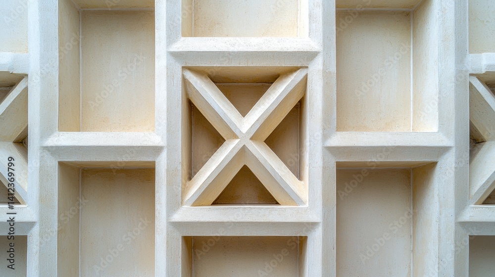 Poster white geometric mesh pattern on clean abstract background with modern style