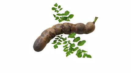 Fototapeta premium a worm crawling over a green leaf on a transparent background, PNG image, PNG file, Generative art.