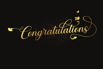 Golden Congratulations Celebration Design