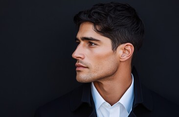 Blond-haired male posing with a serious face and exuding a sense of stylish charm