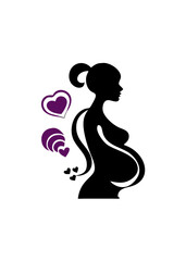Purple hearts graphic design minimalist art love symbol romance valentines day dark background simple elegant design