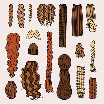 Minimalist Hair Extensions Illustration